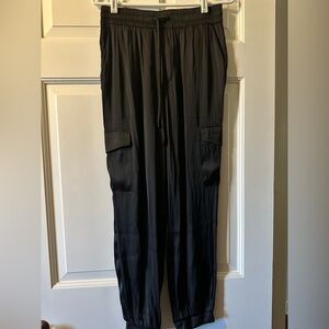 NWT Z SUPPLY Black Satin Cargo Jogger pants - small